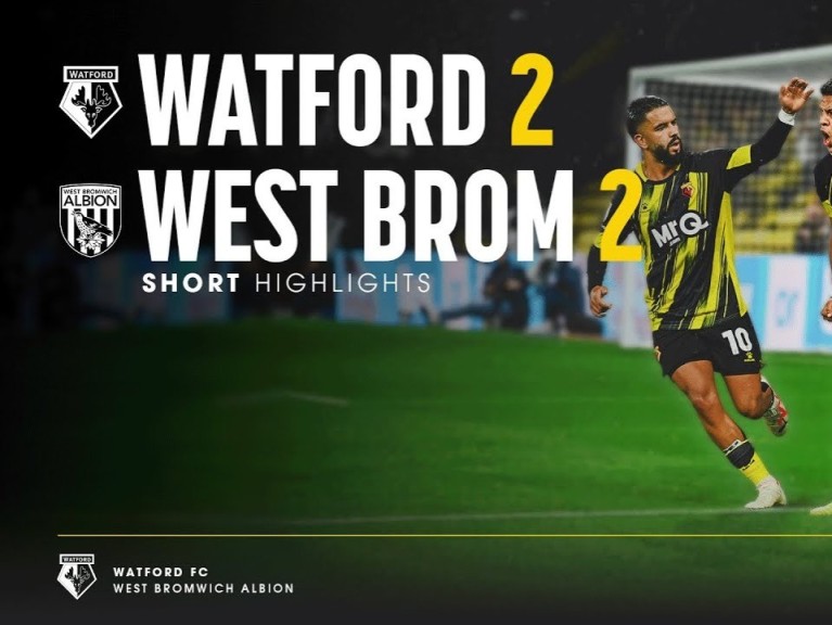 Short Highlights, Watford 2-2 West Bromwich Albion