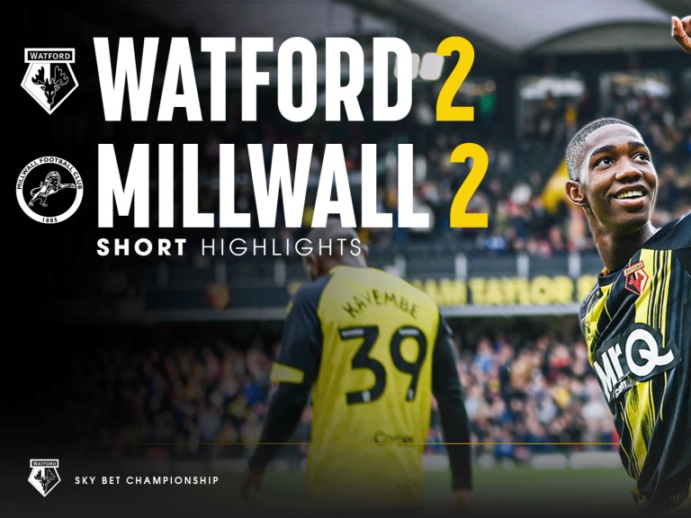 Short Highlights, Watford 2-2 Millwall